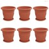 Növénycserép 6 pcs Tégla Vörös Ø 26 x 21.5 cm Műanyag