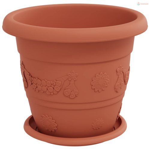 Növénycserép 6 pcs Tégla Vörös Ø 26 x 21.5 cm Műanyag