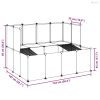 Fekete polipropilén és acél kisállatketrec 143 x 107 x 93 cm