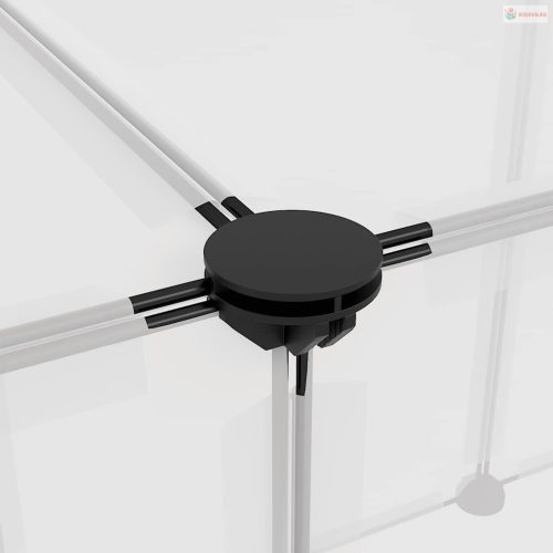 Átlátszó polipropilén és acél kisállatketrec 143 x 107 x 93 cm