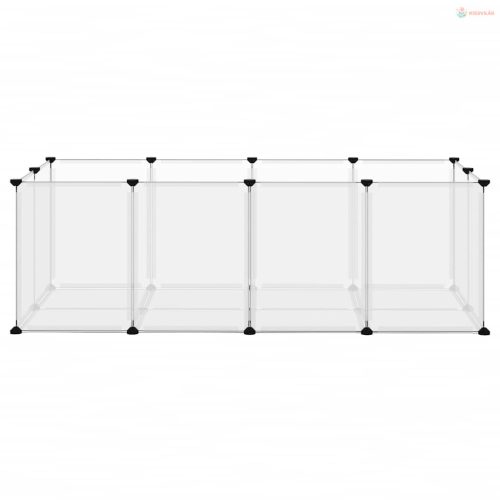 Átlátszó polipropilén és acél kisállatketrec 144 x 74 x 46,5 cm