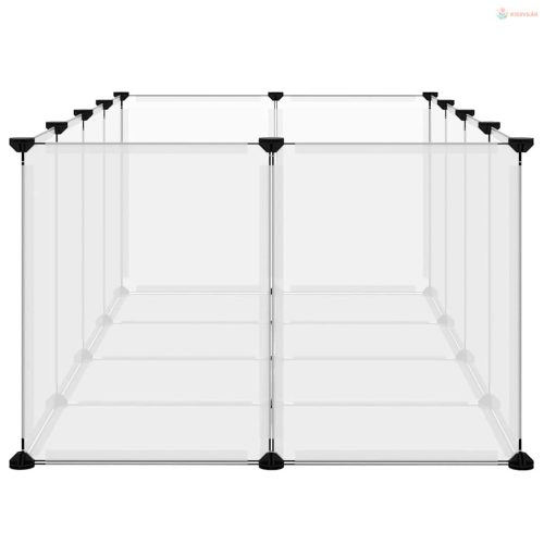 Átlátszó polipropilén és acél kisállatketrec 144 x 74 x 46,5 cm