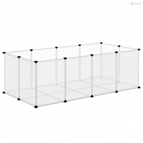 Átlátszó polipropilén és acél kisállatketrec 144 x 74 x 46,5 cm