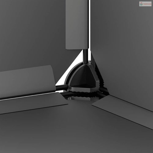 Fekete polipropilén és acél kisállatketrec 142 x 74 x 93 cm