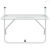 Fehér acél erkélyasztal 60 x 40 cm