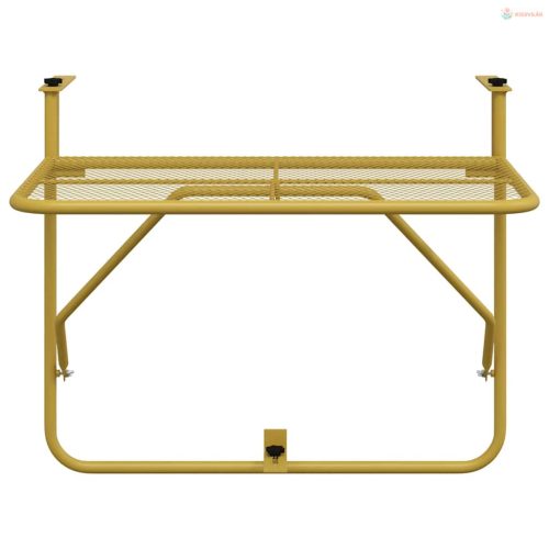 Aranyszínű acél erkélyasztal 60 x 40 cm