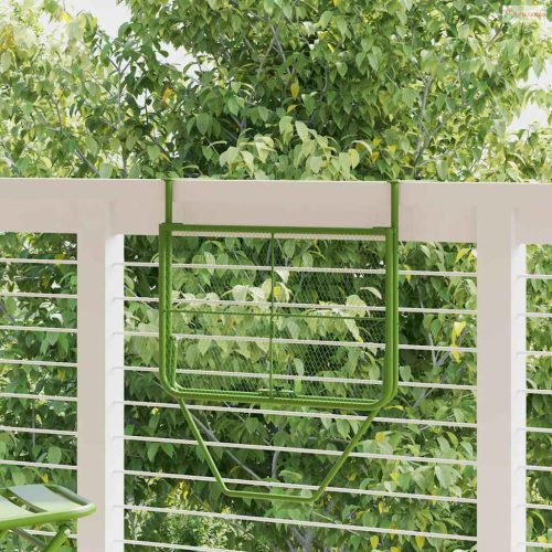 Zöld acél erkélyasztal 60 x 40 cm