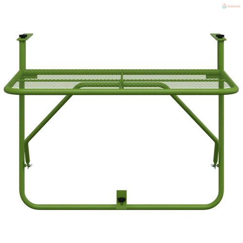 Zöld acél erkélyasztal 60 x 40 cm