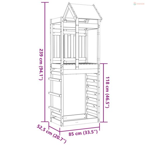 Játék Torny Barna 85 x 52,5 x 239 cm Tömör fenyőfa