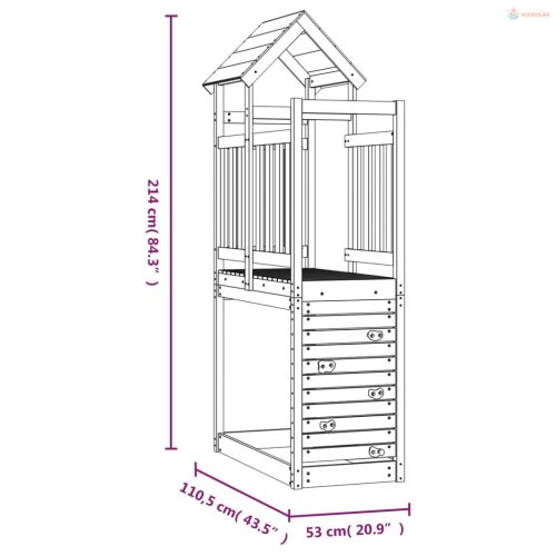 Játék Torny Barna 53 x 110,5 x 214 cm Szilárd Douglas Fa