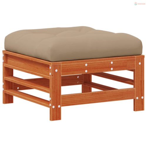 Kerti lounge szett 3 pcs Viaszbarna Tömör Fenyőfa