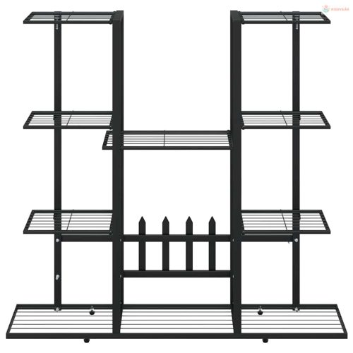 Fekete vas virágtartó állvány 94,5 x 25 x 89 cm