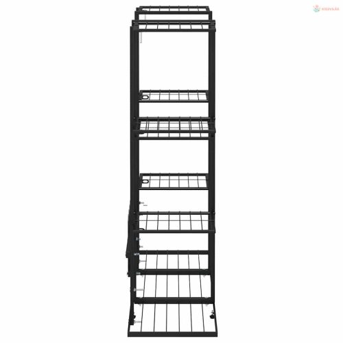 Fekete vas virágtartó állvány 94,5 x 25 x 89 cm