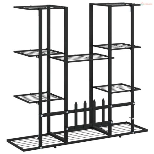 Fekete vas virágtartó állvány 94,5 x 25 x 89 cm