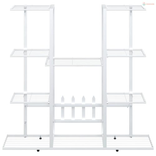 Fehér vas virágtartó állvány 94,5 x 25 x 89 cm