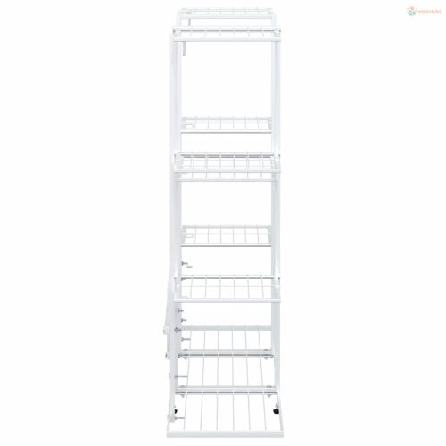 Fehér vas virágtartó állvány 94,5 x 25 x 89 cm