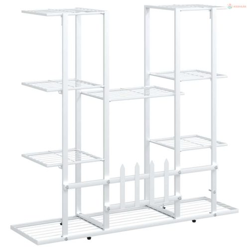 Fehér vas virágtartó állvány 94,5 x 25 x 89 cm