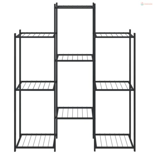 Fekete vas virágtartó állvány 83 x 25 x 100 cm