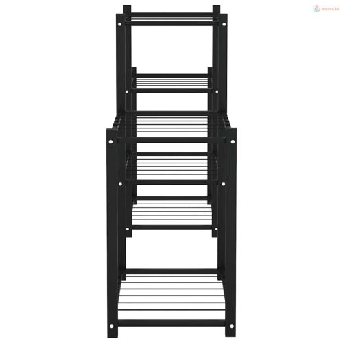 Fekete vas virágtartó állvány 83 x 25 x 60 cm