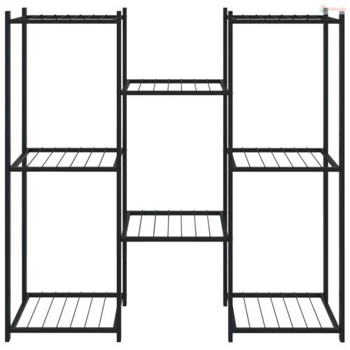 Fekete vas virágtartó állvány 83 x 25 x 80 cm