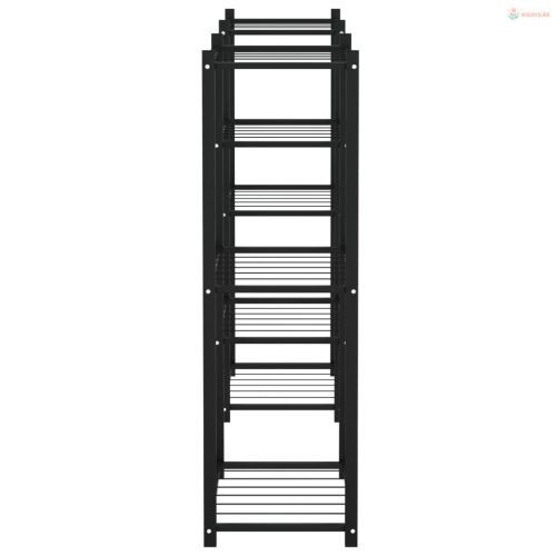 Fekete vas virágtartó állvány 83 x 25 x 80 cm