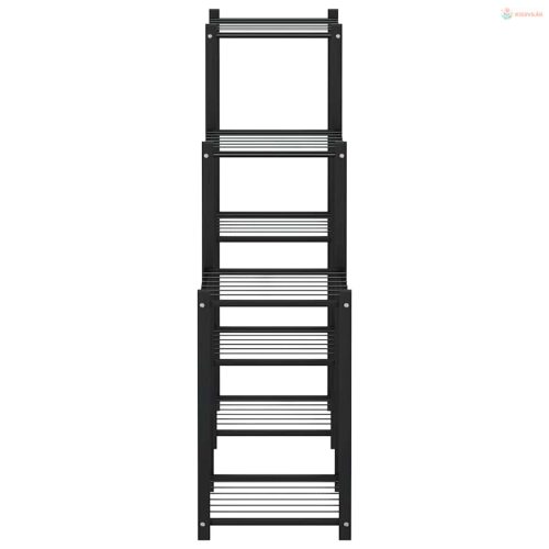 Fekete vas virágtartó állvány 83 x 25 x 80 cm