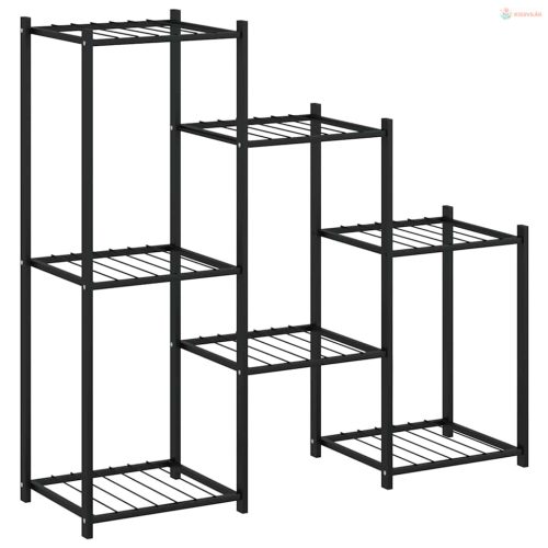 Fekete vas virágtartó állvány 83 x 25 x 80 cm