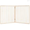 Összecsukható kutyakapu 2 panellel, nyárfa, 160 cm