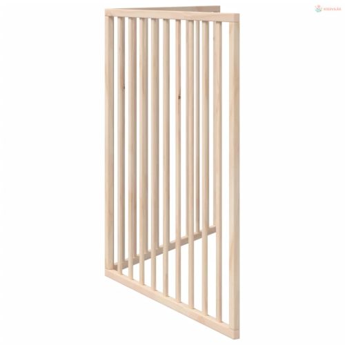 Összecsukható kutyakapu 2 panellel, nyárfa, 160 cm