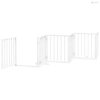 Fehér nyárfa 6 paneles összecsukható kutyakapu ajtóval 300 cm
