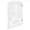 Fehér nyárfa 6 paneles összecsukható kutyakapu ajtóval 300 cm