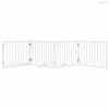 Fehér nyárfa 4 paneles összecsukható kutyakapu ajtóval 320 cm