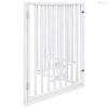 Fehér, nyárfa kutyakapu összecsukható ajtóval, 4 panellel, 320 cm