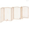 Összecsukható ajtós kutyakapu 6 panellel, 300 cm, nyárfa