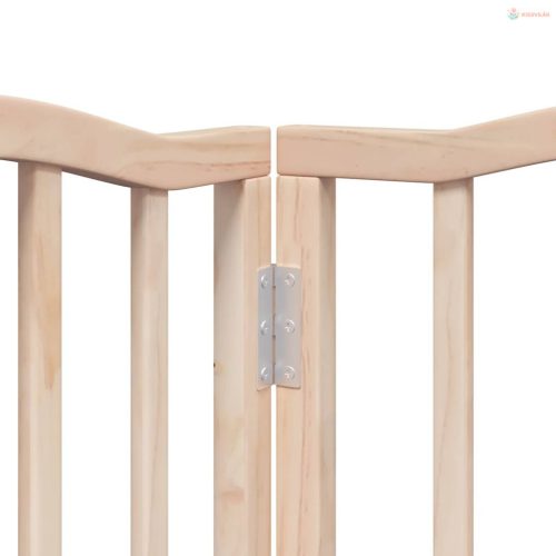 Összecsukható ajtós kutyakapu 6 panellel, 300 cm, nyárfa