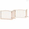 Nyárfa 4 paneles összecsukható kutyakapu ajtóval 320 cm