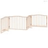 Nyárfa 4 paneles összecsukható kutyakapu ajtóval 320 cm
