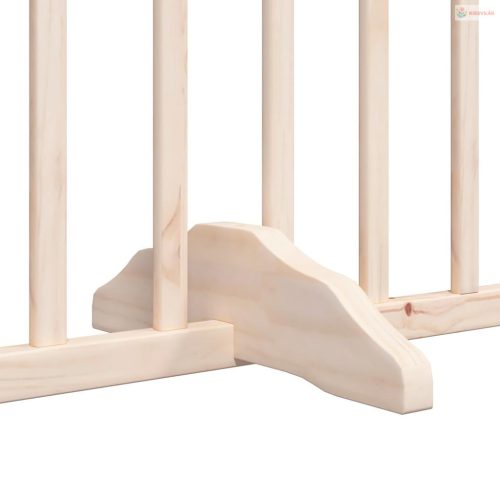 Nyárfa 4 paneles összecsukható kutyakapu ajtóval 320 cm