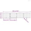 Nyárfa 4 paneles összecsukható kutyakapu ajtóval 320 cm