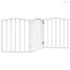 Fehér nyárfa 3 paneles összecsukható kutyakapu 150 cm