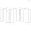 Fehér nyárfa 3 paneles összecsukható kutyakapu 150 cm