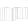 Fehér nyárfa 3 paneles összecsukható kutyakapu 150 cm