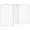 Fehér nyárfa 3 paneles összecsukható kutyakapu 150 cm