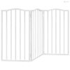 Fehér nyárfa 3 paneles összecsukható kutyakapu 150 cm