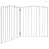 Fehér nyárfa 2 paneles összecsukható kutyakapu 160 cm