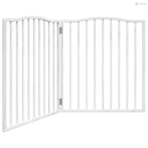 Fehér nyárfa 2 paneles összecsukható kutyakapu 160 cm