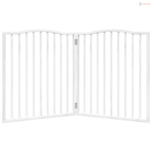 Fehér nyárfa 2 paneles összecsukható kutyakapu 160 cm