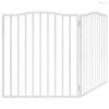 Fehér nyárfa 2 paneles összecsukható kutyakapu 160 cm