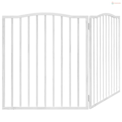 Fehér nyárfa 2 paneles összecsukható kutyakapu 160 cm