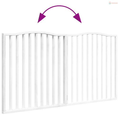 Fehér nyárfa 2 paneles összecsukható kutyakapu 160 cm